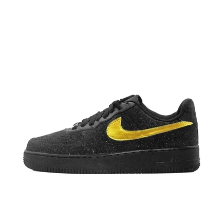 Унисекс кроссовки Nike Air Force 1, черно-золотые