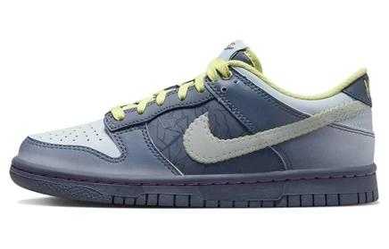 Детские кроссовки Nike Dunk Low, серо-зеленые