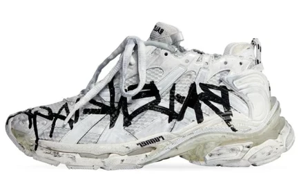 Женские кроссовки Balenciaga Runner Graffiti, белые