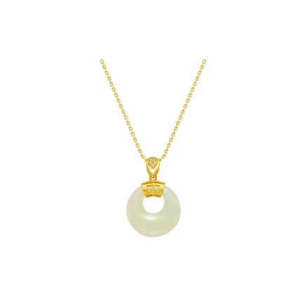Унисекс подвеска AGOVSKI Hetian Jade, зеленый нефрит
