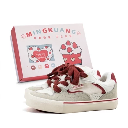 Кроссовки скейтбордические унисекс для активного отдыха MINGKUANG 37 beige box