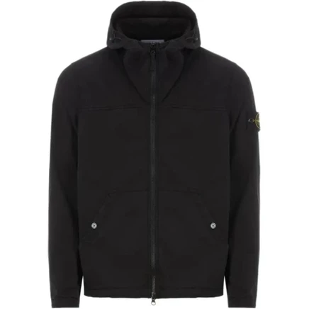Мужская куртка Stone Island с капюшоном, черная