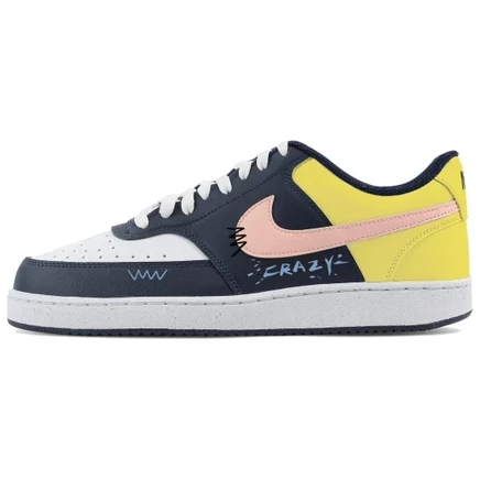 Nike Court Vision Low Crazy Color Yellow Island Low top Training Shoes Men's Blue Yellow blue yellow