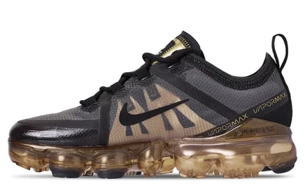 Мужские кроссовки Nike Air VaporMax 2019, черно-золотые