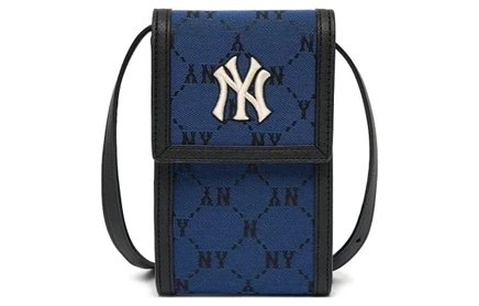 Унисекс-сумка MLB Monogram для телефона, темно-синяя