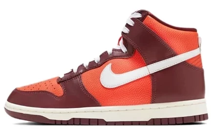 Женские кроссовки Nike Dunk High, красно-коричневые
