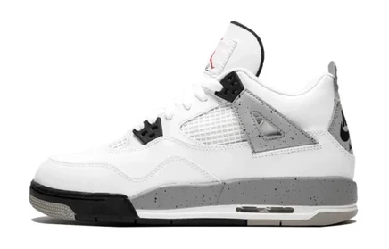 Детские кроссовки Jordan 4 Retro, бело-серые