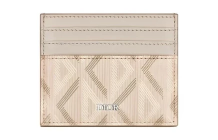 Женская визитница Dior из кожи и канваса