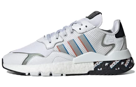 Мужские кроссовки adidas Nite Jogger, бело-черно-серебристые