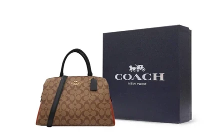 Женская сумка Coach из ПВХ с ручками, хаки