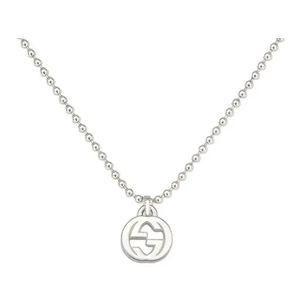 Подвеска Gucci Interlocking G, серебристая