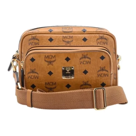 Сумка MCM Aren Small через плечо, коньячная