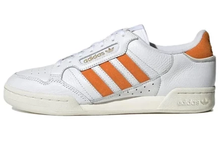 Мужские кроссовки Adidas Continental 80, бело-оранжевые