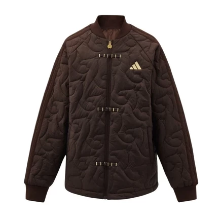 Детская утепленная куртка Adidas, коричневая