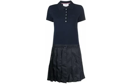 Женское платье Thom Browne с коротким рукавом, синее