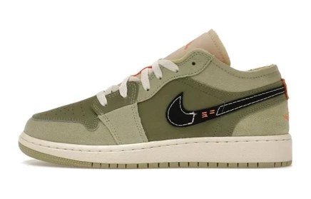 Кеды для девочек Jordan 1 Low SE, зеленые