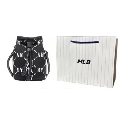 Унисекс-сумка MLB Monogram, экокожа, черная