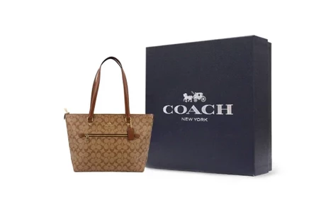Женская сумка Coach из канваса и кожи, хаки