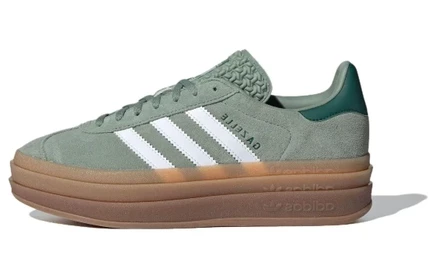 Женские кеды adidas Originals Gazelle Bold, бело-зеленые