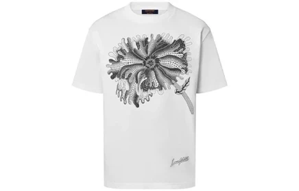 Мужская футболка Louis Vuitton Psychedelic Flower, белая