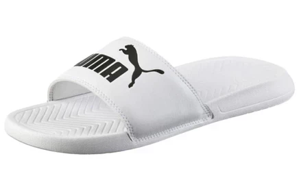 Женские шлепанцы Puma Popcat, бело-черные