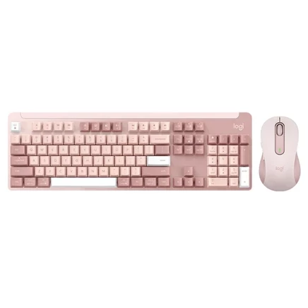 Комплект Logitech K865: клавиатура и мышь M650, розовый
