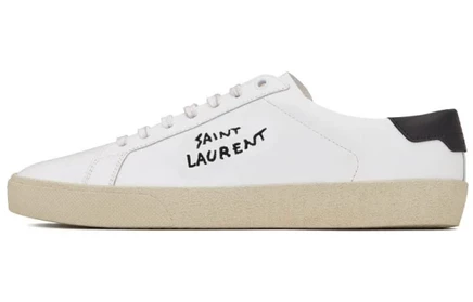 Женские кеды Saint Laurent Court Classic, бело-черные