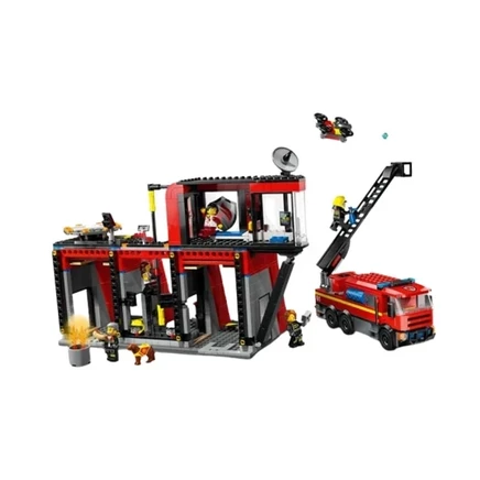 Конструктор LEGO 60414 «Пожарная станция», разноцветный