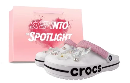 Унисекс сабо Crocs Bayaband, розово-белые
