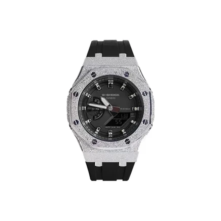 Унисекс-часы Casio с двойным дисплеем, серебро и черный