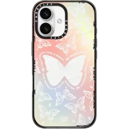 Чехол Casetify для смартфона, прозрачный с черной рамкой