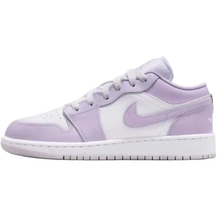 Кроссовки Jordan 1 Low для девочек, бело-сиреневые