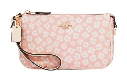 Женский клатч Coach Nolita из экокожи, розово-белый