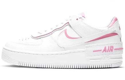 Женские кроссовки Nike Air Force 1 Shadow, бело-розовые