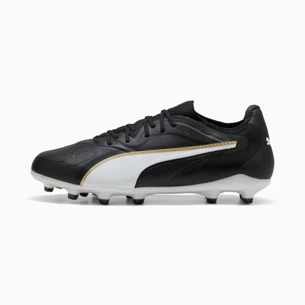 Мужские футбольные бутсы Puma King 20 Ultimate, черно-бело-золотые