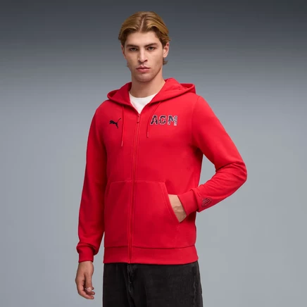 Мужское худи на молнии Puma AC Milan ftblCulture For All Time, красно-черное