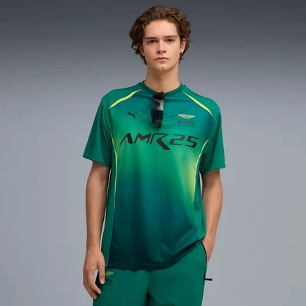 Мужская гоночная футболка Puma x Aston Martin, зеленая