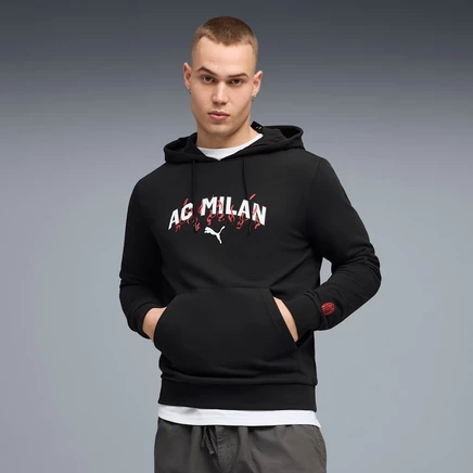 Мужское худи Puma ftblCulture AC Milan, черно-белая