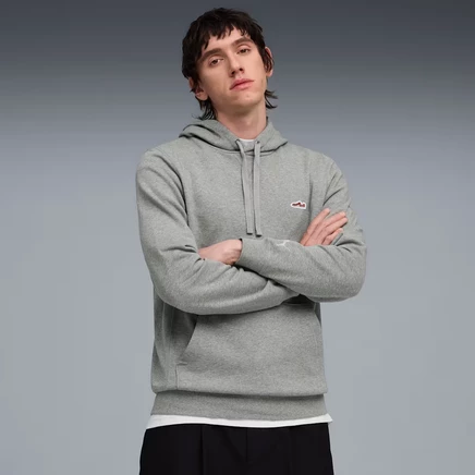 Мужское худи Puma Wardrobe Essentials Suede, серый меланж