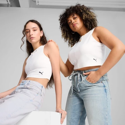 Женский укороченный топ Puma Wardrobe Essentials, белый