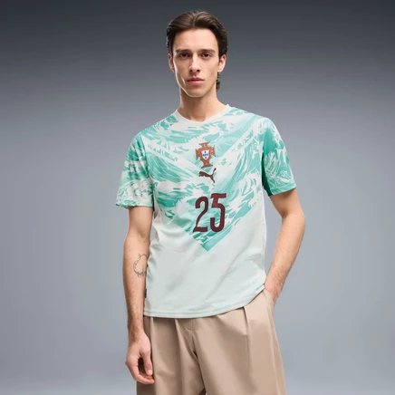 Мужская футбольная футболка Puma Portugal Away Player, бело-зеленая