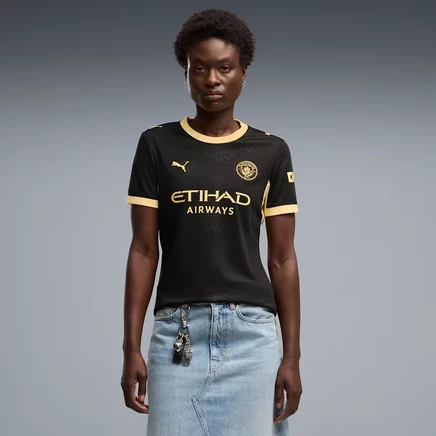 Футболка Puma Манчестер Сити, гостевая, черно-бежевая