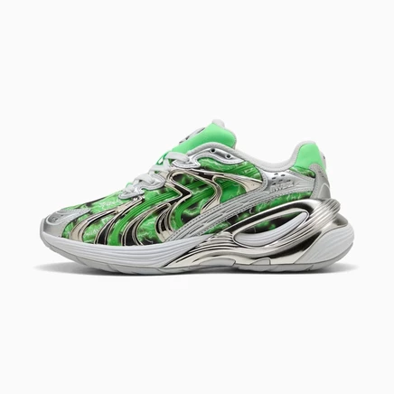 Кроссовки Puma PUMA x RIPNDIP Inverse, серебристо-зеленые
