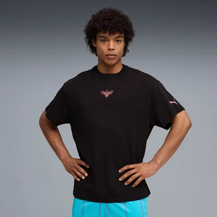 Мужская футболка puma melo alwayz on 1, черно-красная