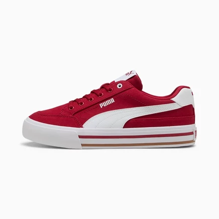 Мужские кеды Puma Court Classic Vulcanized, темно-бордово/белые