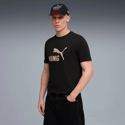 Мужская футбольная футболка Puma King, черно-золотая