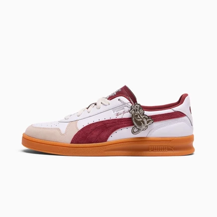Кроссовки Puma Indoor NYC Graffiti, бело-серо-рубиновые