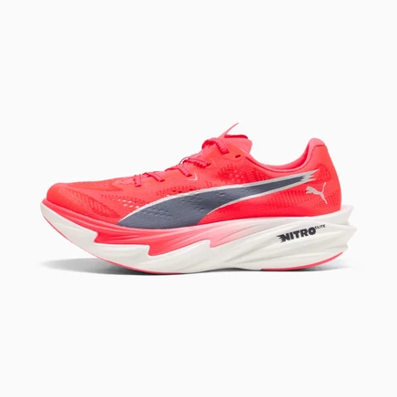 Женские беговые кроссовки Puma Deviate NITRO Elite 4, красно-тёмно-синие