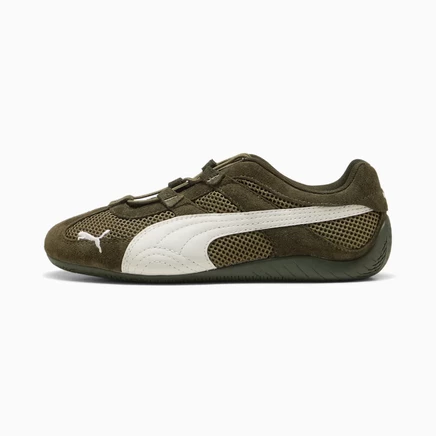 Женские кроссовки puma speedcat go, тёмно-оливково/белые