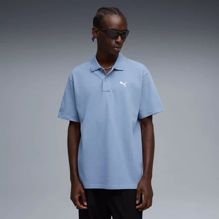 Мужское поло Puma Wardrobe Essentials пике, голубое